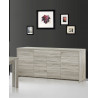 Buffet/bahut contemporain 210 cm coloris chêne gris Vigo