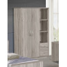 Armoire enfant contemporaine chêne sonoma gris Carine