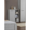 Commode contemporaine 1 porte coloris chêne clair Karina