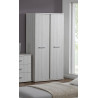 Armoire 2 portes contemporaine coloris chêne clair Karina