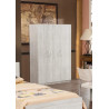Armoire contemporaine 3 portes chêne gris Ismael