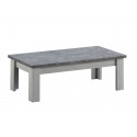 Table basse contemporaine chêne clair/gris béton Emmanuelle