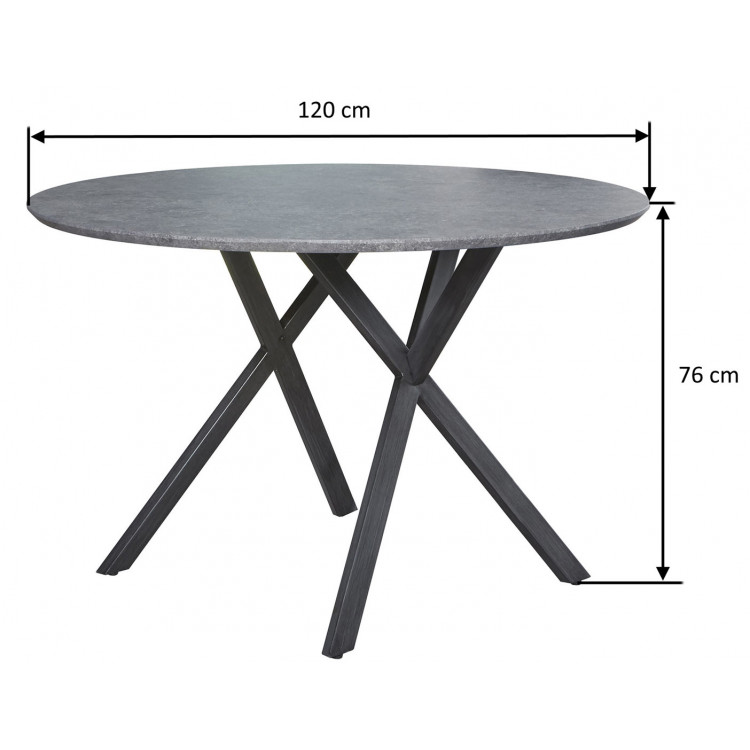 Table à manger contemporaine ronde en MDF Caroline