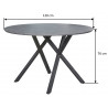Table à manger contemporaine ronde en MDF Caroline