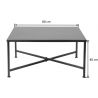Table basse contemporaine en métal noir Marina