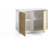 Meuble de rangement moderne 2 portes chêne/blanc Jenaro