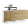 Buffet/bahut moderne chêne/blanc Jenaro