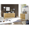 Buffet/bahut moderne chêne/blanc Jenaro