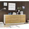 Buffet/bahut moderne chêne/blanc Jenaro