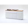 Buffet/bahut moderne 175 cm blanc/chêne Jordy