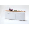 Buffet/bahut moderne 200 cm blanc/chêne Jordy