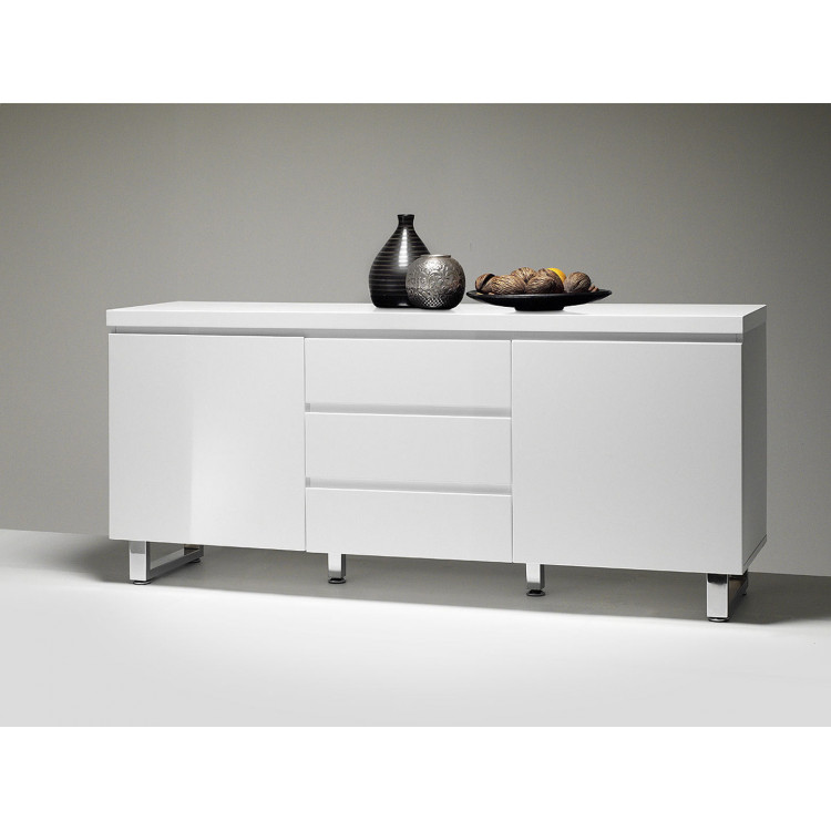 Buffet/bahut moderne blanc laqué Rodney