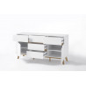 Buffet/bahut scandinave 145 cm blanc/chêne Amodeo