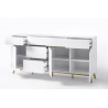 Buffet/bahut scandinave 193 cm blanc/chêne Amodeo