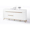 Buffet/bahut scandinave 193 cm blanc/chêne Amodeo