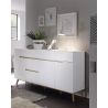 Buffet/bahut scandinave 193 cm blanc/chêne Amodeo