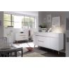 Buffet/bahut scandinave 193 cm blanc/chêne Amodeo