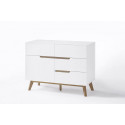 Buffet/bahut scandinave 97 cm blanc/chêne Amodeo