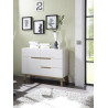 Buffet/bahut scandinave 97 cm blanc/chêne Amodeo