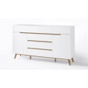 Buffet/bahut scandinave 169 cm blanc/chêne Amodeo