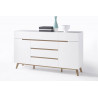 Buffet/bahut scandinave 169 cm blanc/chêne Amodeo