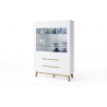 Vaisselier/argentier scandinave 107 cm blanc/chêne Amodeo