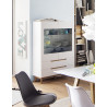 Vaisselier/argentier scandinave 107 cm blanc/chêne Amodeo