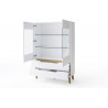 Vaisselier/argentier scandinave 107 cm blanc/chêne Amodeo