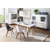 Vaisselier/argentier scandinave 107 cm blanc/chêne Amodeo