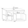 Buffet/bahut moderne 138 cm Luciana