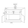 Buffet/bahut moderne 110 cm Luciana