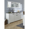 Buffet/bahut contemporain 175 cm blanc/marron Rubio