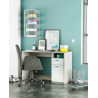 Bureau contemporain coloris blanc/béton Edsone