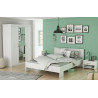 Chevet adulte contemporain coloris blanc Gary