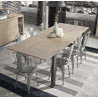 Table de salle à manger extensible moderne chêne clair/noir Aureliane