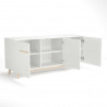 Buffet/bahut scandinave blanc/chêne clair Artemis