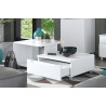 Table basse moderne blanc laqué New Dealy