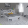 Lit adulte contemporain coloris blanc Louna