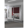 Armoire adulte contemporaine portes coulissantes chêne grisé Gerona