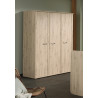 Armoire enfant contemporaine 3 portes chêne minerva Yoni