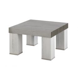 Table basse carrée contemporaine chêne blanchi/marron clair Honduras