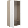 Armoire contemporaine 90 cm chêne clair/blanc Rosa