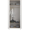Armoire contemporaine 90 cm chêne clair/blanc Rosa
