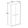 Armoire contemporaine 90 cm chêne clair/blanc Rosa