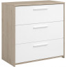 Commode contemporaine chêne clair/blanc Rosa