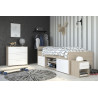 Commode contemporaine chêne clair/blanc Rosa