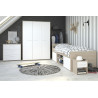 Commode contemporaine chêne clair/blanc Rosa