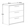 Commode contemporaine chêne clair/blanc Rosa