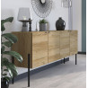 Buffet/bahut industriel chêne/noir Jullo