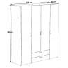 Armoire contemporaine 160 cm Dolly